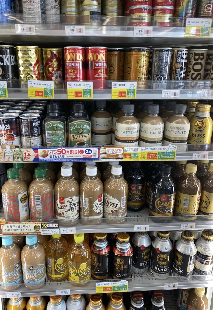 日本即饮咖啡货架