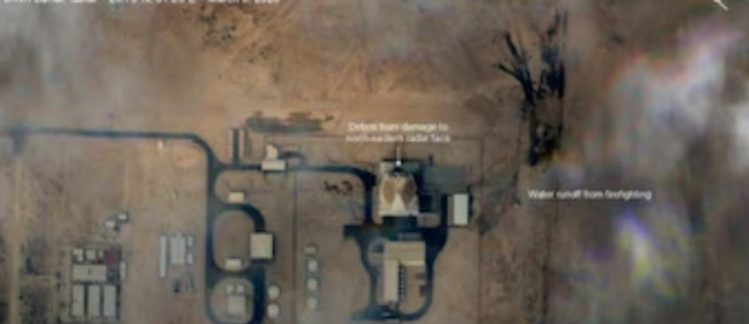 ▲卫星图像显示美军雷达阵地明显遇袭