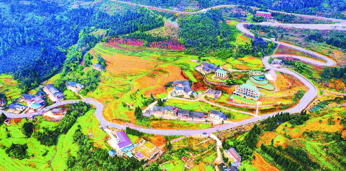     重庆市万盛经开区黑山公路两傍生机勃勃，绿意盎然。 （资料图）