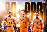 詹姆斯、东契奇和里夫斯场均皆20+ 本赛季唯一三人组