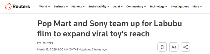 路透社报道截图