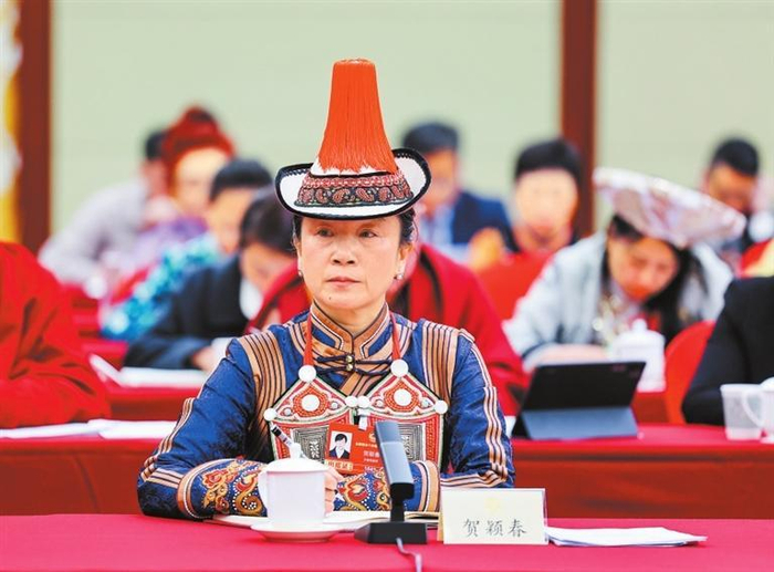 贺颖春委员。新甘肃·甘肃日报记者 冯乐凯