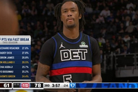 本赛季快攻得分占比霍兰和贾旺特·格林分列第4和第7 詹姆斯第3