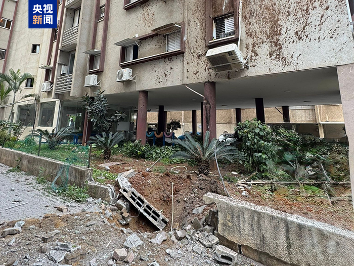 △以色列里雄莱锡安的建筑因袭击受损