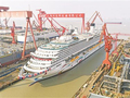 第二艘国产大型邮轮出坞