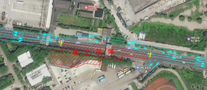 △ 浙航路东大门段施工导改示意图