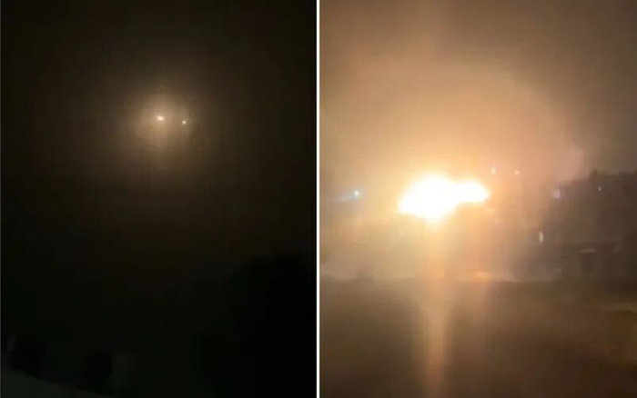 伊朗导弹击中迪莫纳瞬间