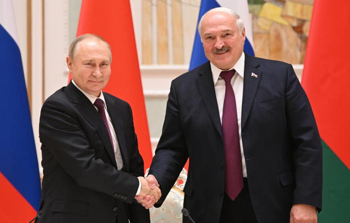 △普京（左）与卢卡申科（右）（资料图）