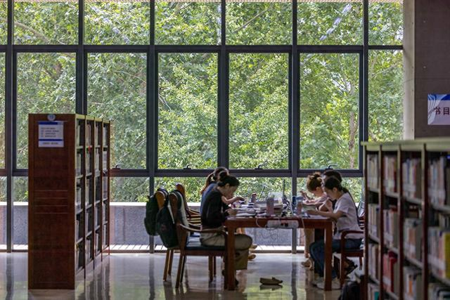读者在图书馆享受阅读时光。首都图书馆供图