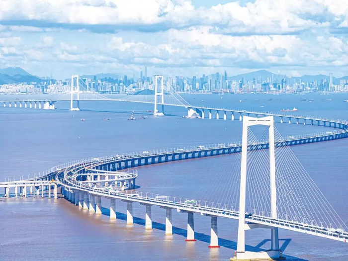 深中通道，图源：新华社