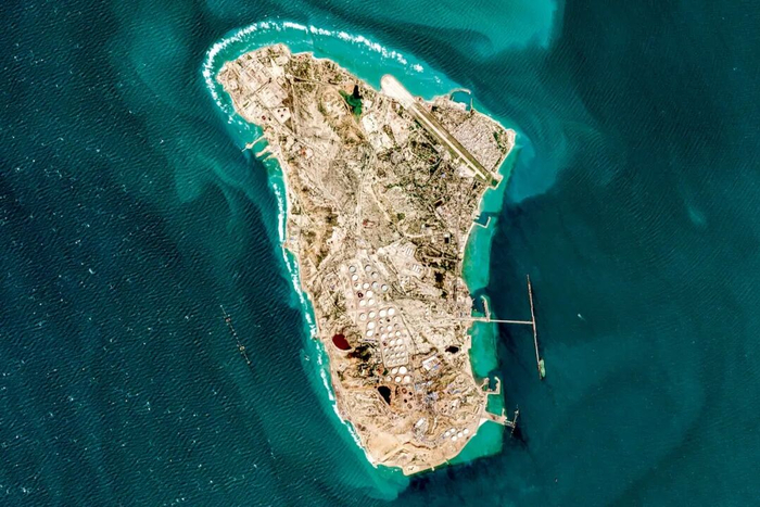 哈尔克岛卫星图像 &nbsp;本版图