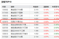 领涨市场！巴西ETF突然火了，年内涨超18%
