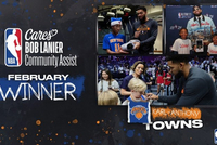 官方：尼克斯球星唐斯获得二月份鲍勃·兰尼尔社区关怀奖