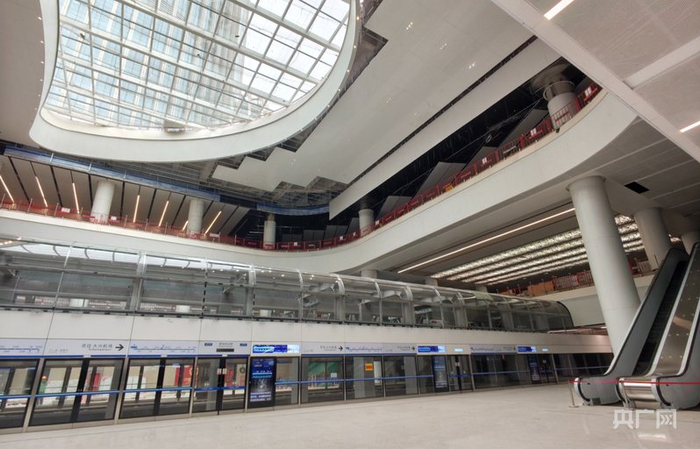 京雄快线雄安航站楼站（央广网发  雄安集团雄商公司供图）