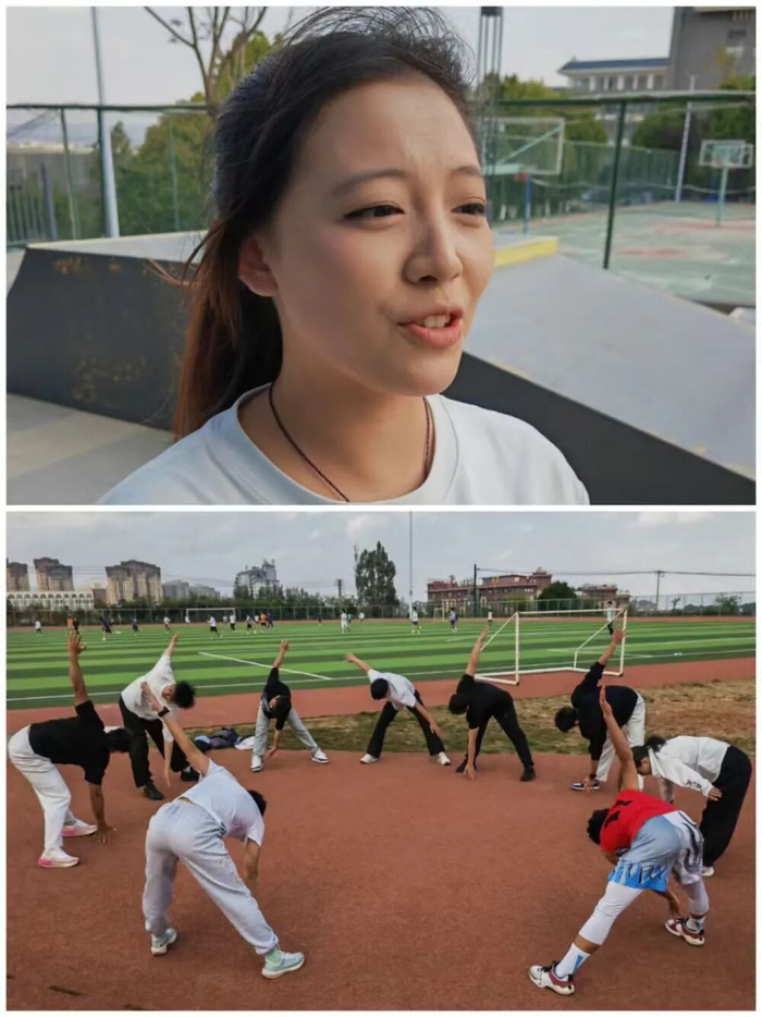 杨玉萍（上）表示大家能理解学校锁教学楼的初衷