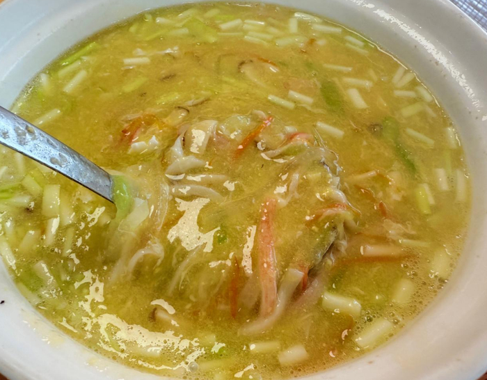 崖门蟹棒海鲜羹。