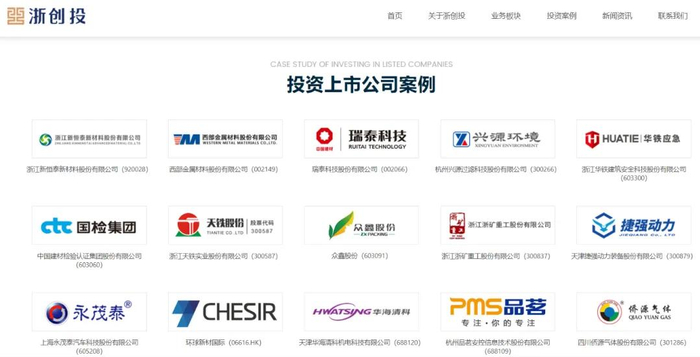 图源：浙创投官网