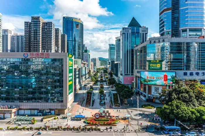 //华强北被誉为“中国电子第一街”。（华强北街道供图）