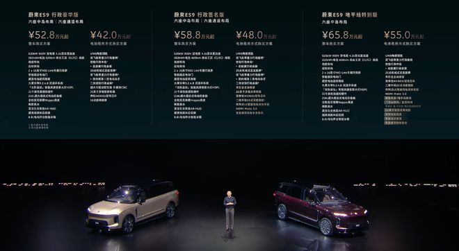 ▲蔚来ES9预售价格