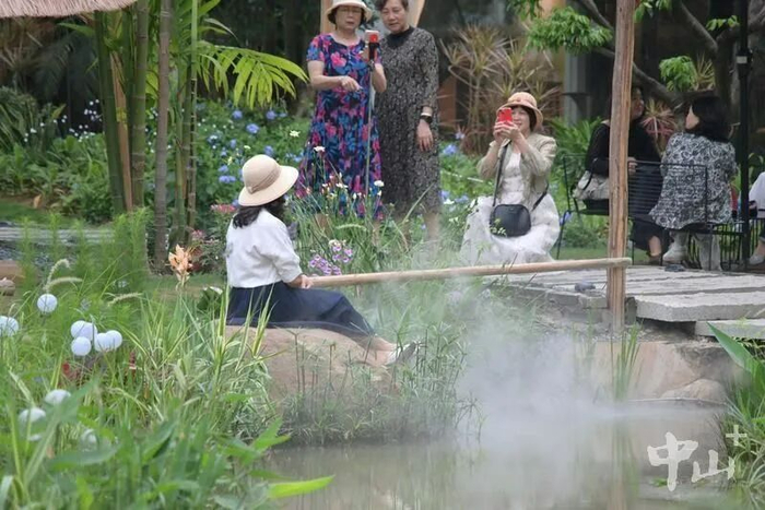 每天都有不少市民和游客前来熹屿生态公园打卡游玩。记者 缪晓剑 摄