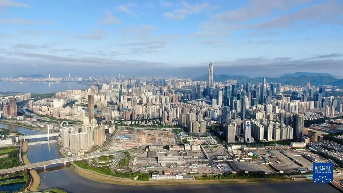 //俯瞰河套深港科技创新合作区深圳园区皇岗口岸片区（新华社记者 梁旭 摄）