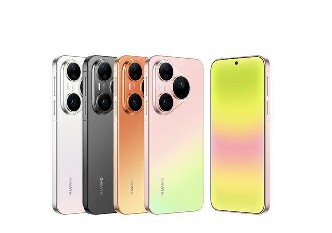 ▲ Pura 90 Pro，从左至右依次为椰青白、桑果黑、橘子汽水、粉红芭乐
