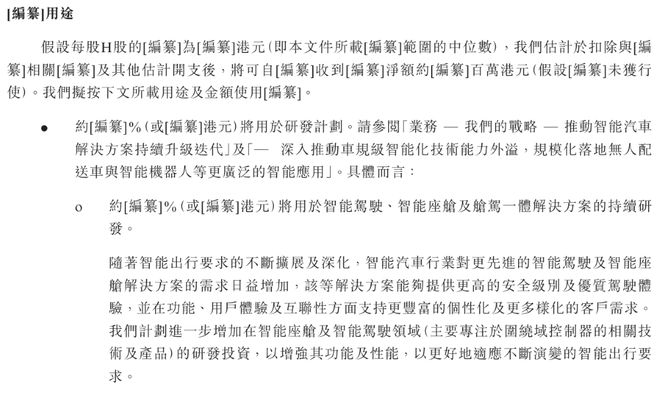 ▲德赛西威募资部分用途