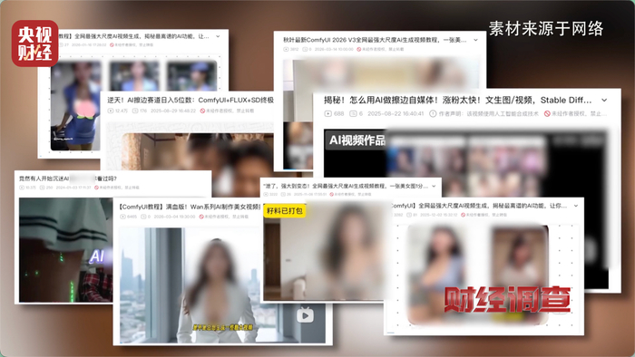 ▲不法分子利用AI批量制造黄色视频