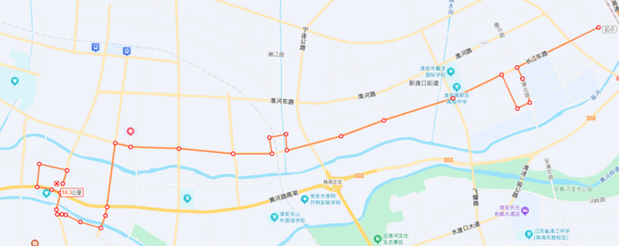 （34路走向调整示意图）