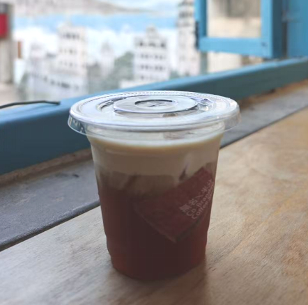 ▲“中国芝士”咖啡（《消费者报道》记者摄）