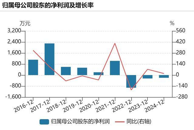 六智信息2016年—2024年净利润表现 图片来源：Wind