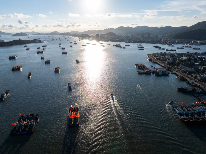 石浦港东门渔村航拍。图源视觉中国