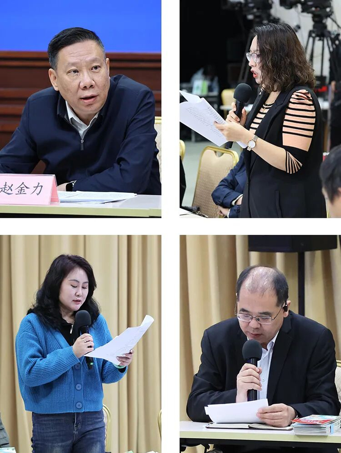左上赵金力，右上海河传媒中心经济广播记者，左下海河传媒中心生活广播记者，右下国际在线记者。
