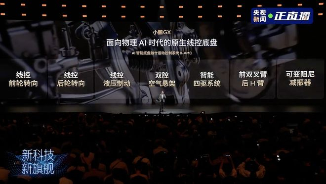 ▲小鹏GX搭载面向物理AI时代的原生线控底盘