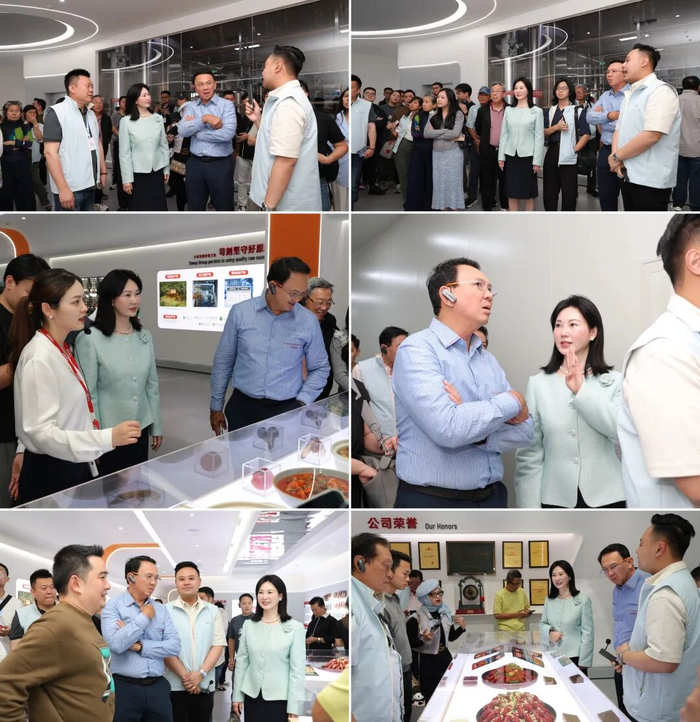 ▲考察团参观天味智能工厂