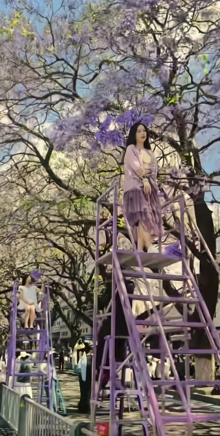 之前的航天北路旁随处可见的“付费钢梯”（图片来源于网络）