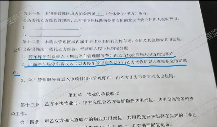 前期物业服务合同中关于停车费的相关约定。
