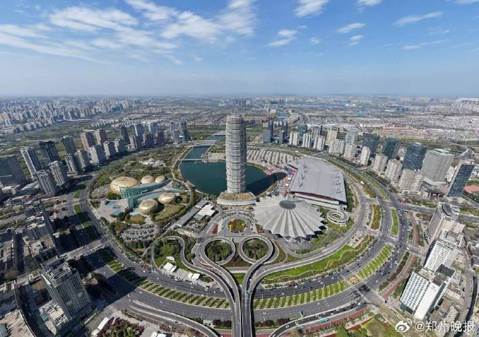 这是2026年3月28日拍摄的河南省郑州市郑东新区中央商务区（无人机照片）。新华社记者李嘉南 摄