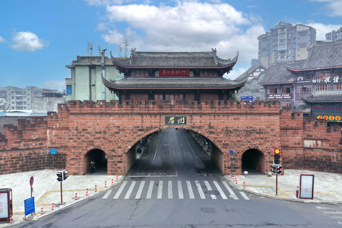 眉州老城门。眉山市住房和城乡建设局供图