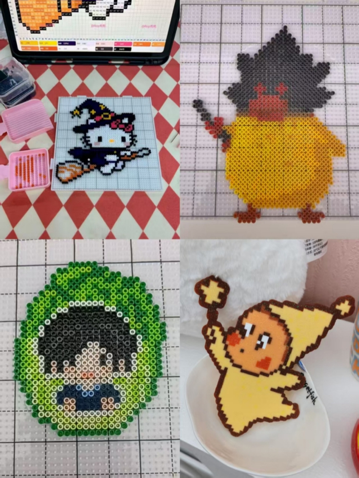 消费者的拼豆作品。受访者供图