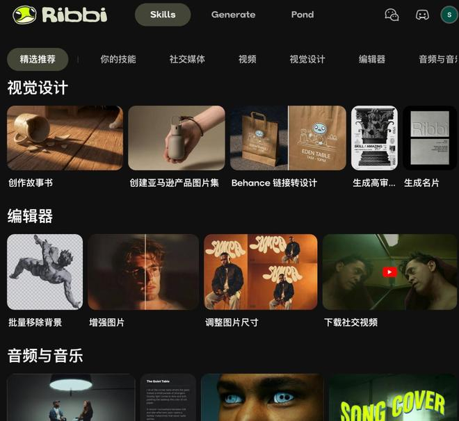 △Ribbi上沉淀的Skills。图源：Ribbi官网