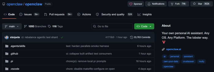 项目地址：https://github.com/openclaw/openclaw