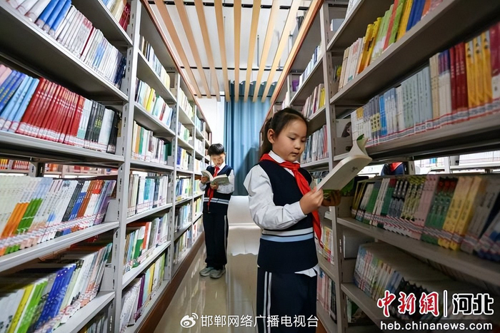 图为学生正在阅览室阅读。 白雪 摄