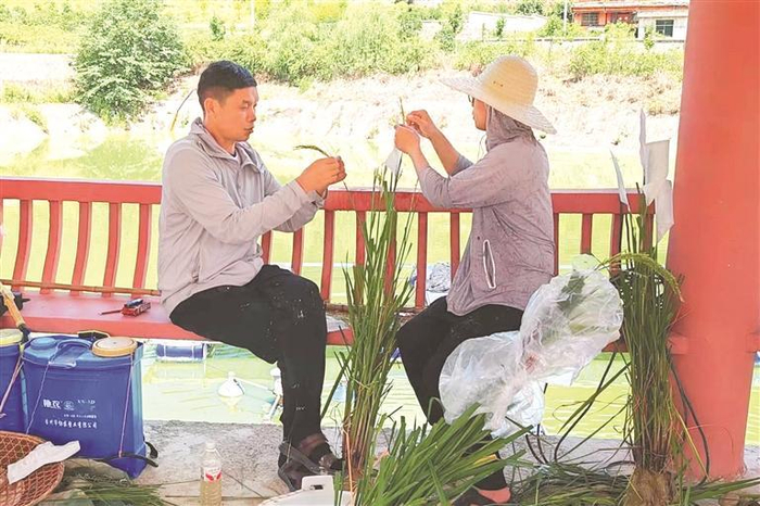 黔东南州农科院专家开展水稻杂交工作。 （受访者供图）