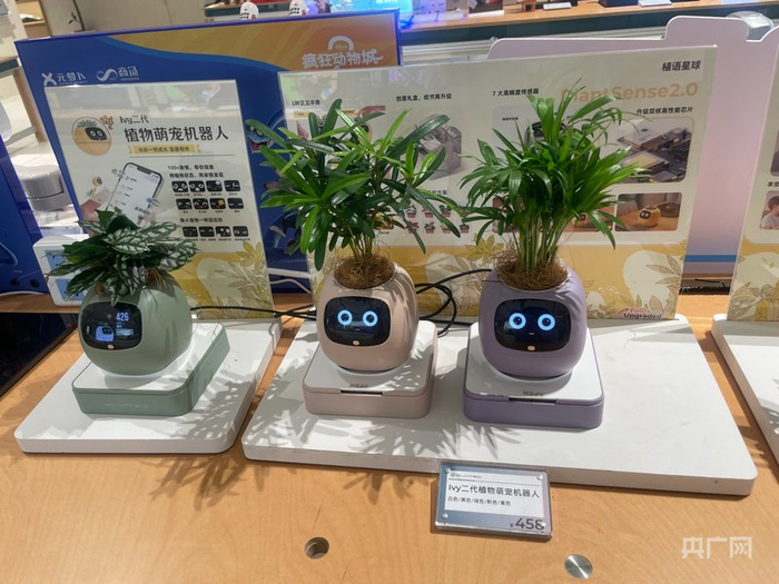 INNO100旗舰店AI植物机器人专区(央广网见习记者郭媛 摄)