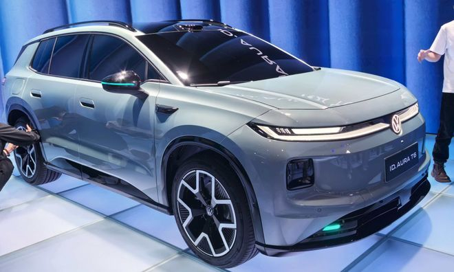 ▲大众纯电中型SUV ID.AURA T6外形