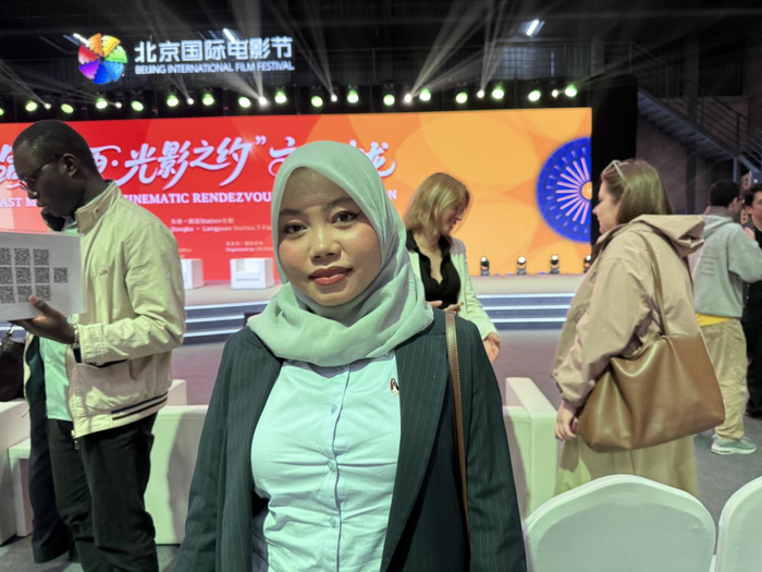 来自印度尼西亚的留学生Madina （供图 北京国际电影节组委会）