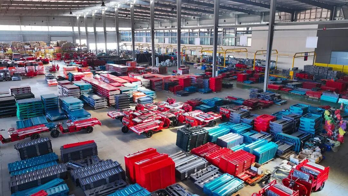 凯希蜀宇三轮车生产车间。张勤宝摄