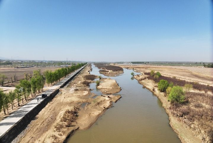 桑干河吉家庄段景观。（永定河流域投资有限公司大同分公司供图）