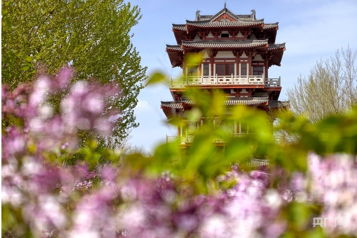 西宁市城东区石峡青风阁（央广网记者  张海东  摄）